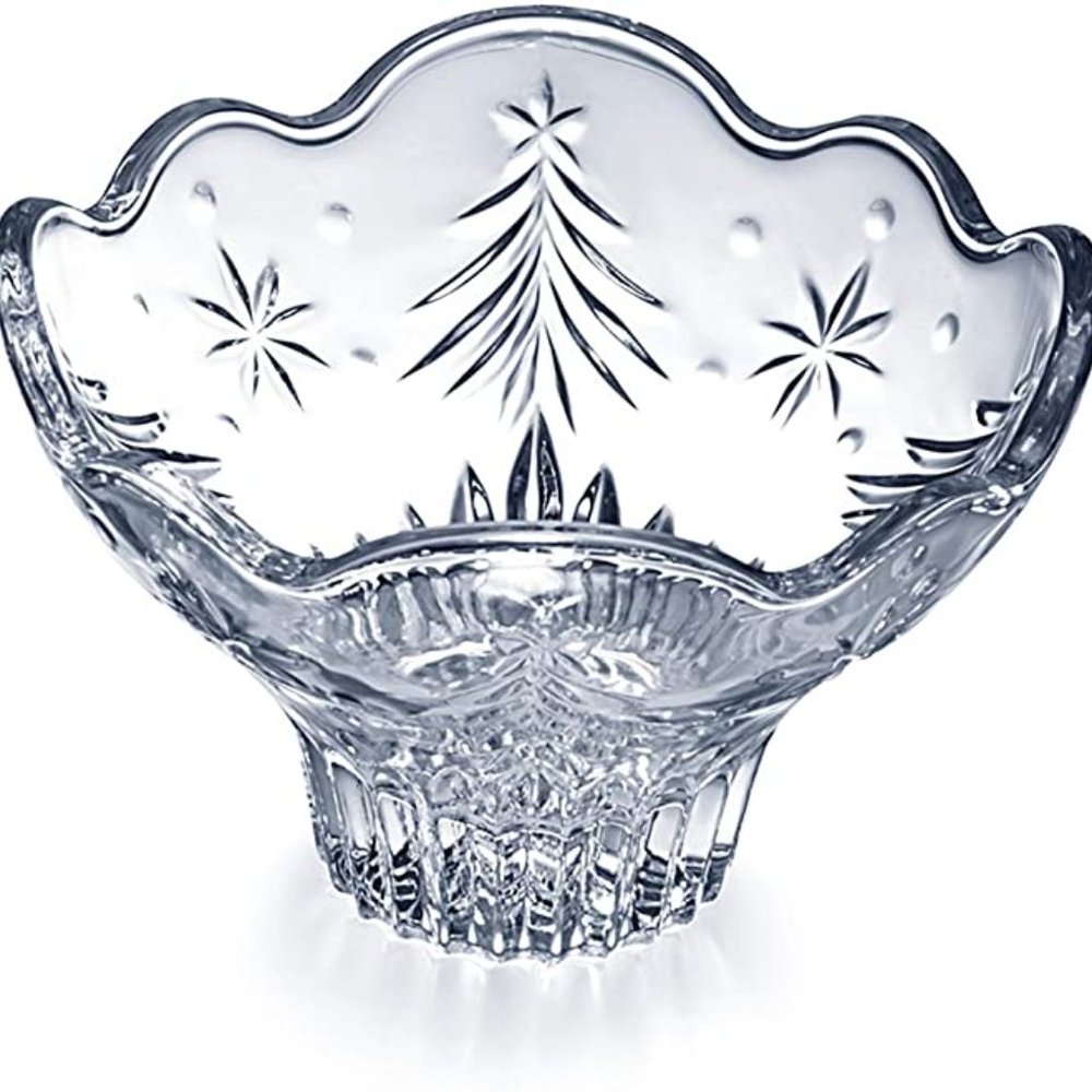 Mikasa Christmas Night Footed Glass Bowl